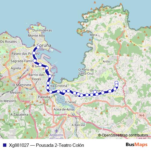 Xg881027 bus Line Map
