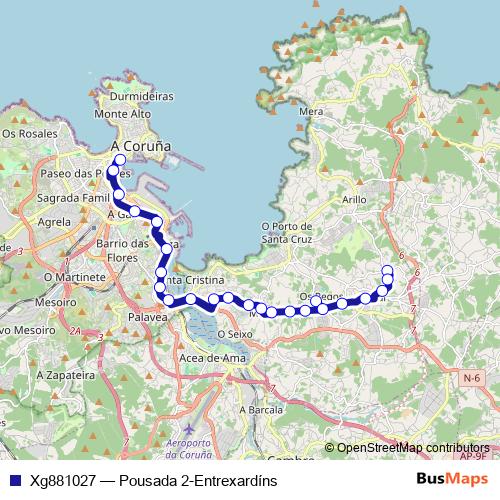 Xg881027 bus Line Map