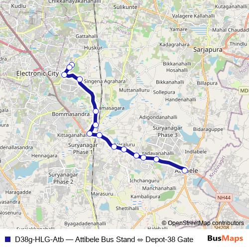 D38g-HLG-Atb bus Line Map