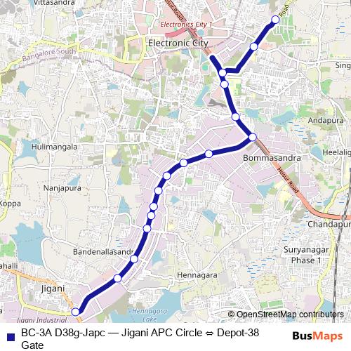 BC-3A D38g-Japc bus Line Map