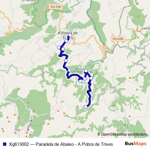 Xg613002 bus Line Map