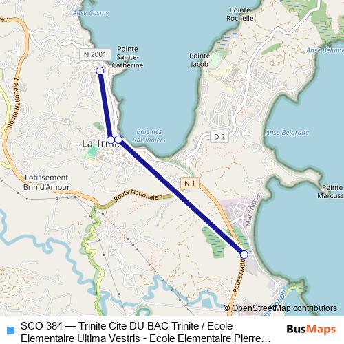 SCO 384 bus Line Map