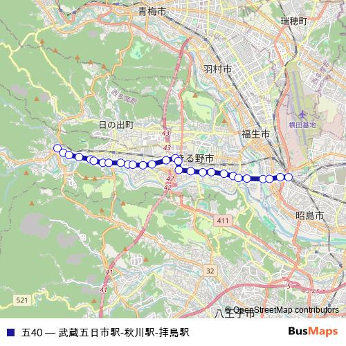 五40 bus Line Map