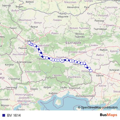 BV 1614 rail Line Map