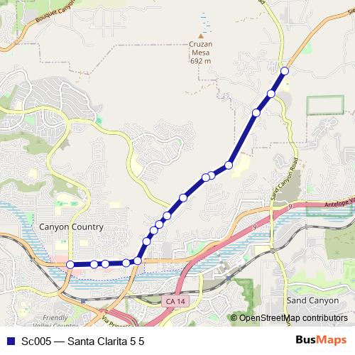 Sc005 bus Line Map