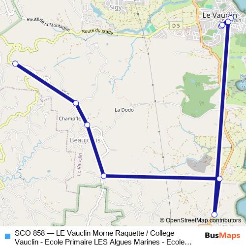 SCO 858 bus Line Map