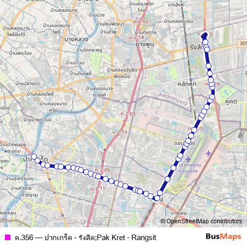 ต.356 bus Line Map