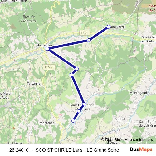 26-24010 bus Line Map