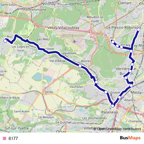 6177 bus Line Map