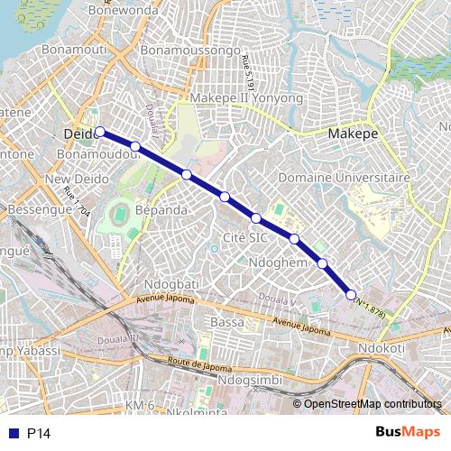 P14 bus Line Map