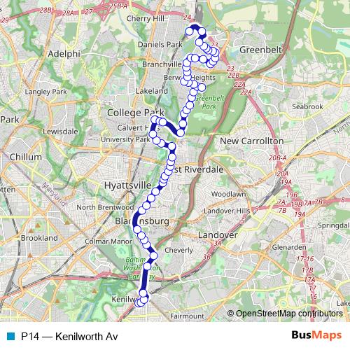 P14 bus Line Map