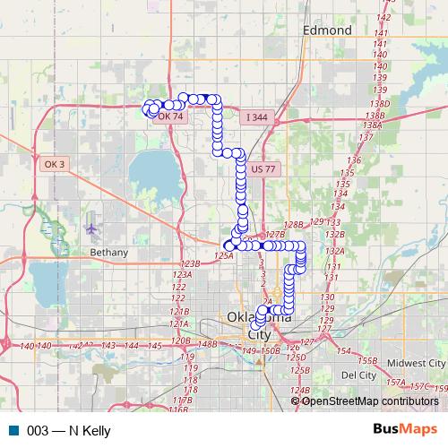 003 bus Line Map