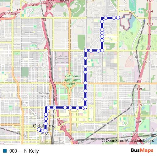 003 bus Line Map