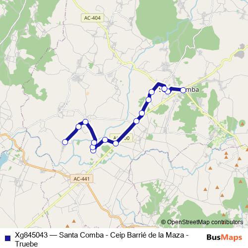 Xg845043 bus Line Map