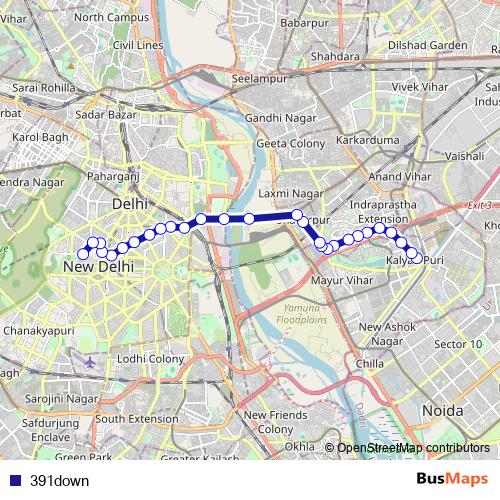 391down bus Line Map