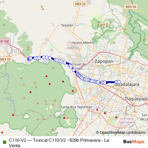 C110-V2 bus Line Map