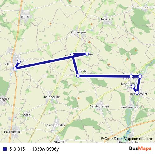 5-3-315 bus Line Map