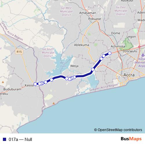 017a bus Line Map