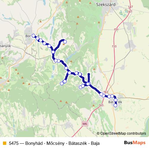 5475 bus Line Map