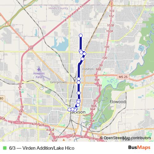 6/3 bus Line Map