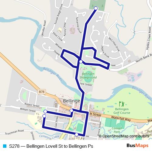 S278 bus Line Map