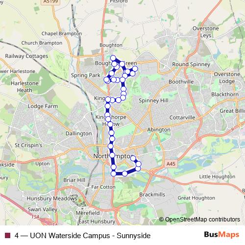 4 bus Line Map