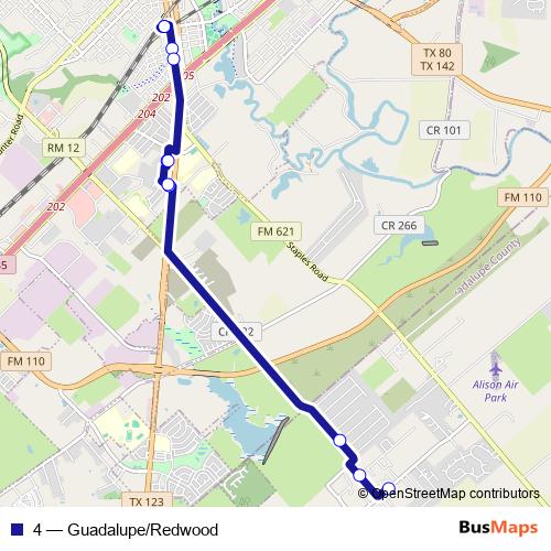 4 bus Line Map
