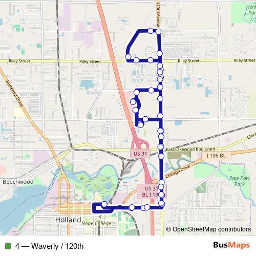4 bus Line Map