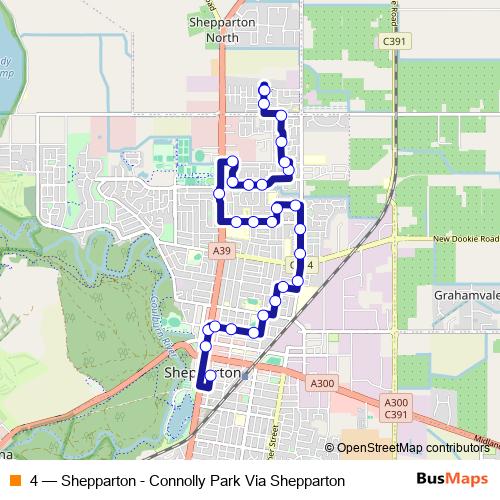 4 bus Line Map