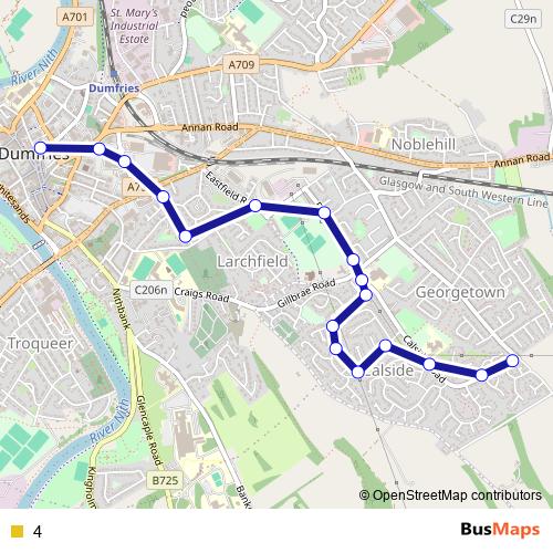 4 bus Line Map