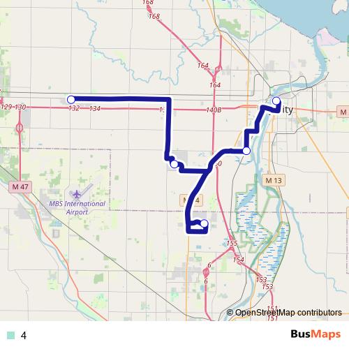 4 bus Line Map