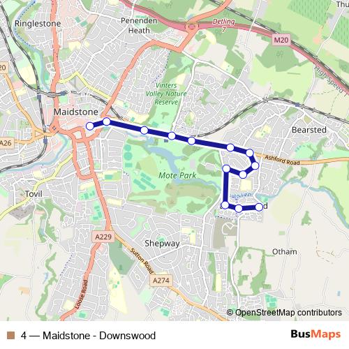 4 bus Line Map