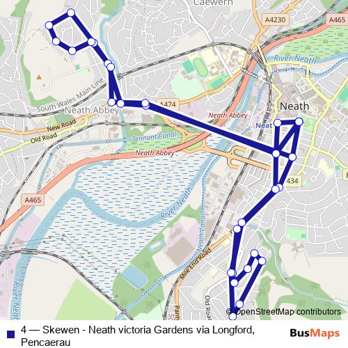 4 bus Line Map
