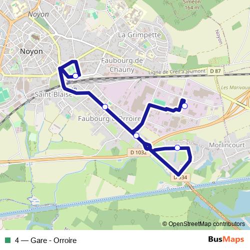4 bus Line Map