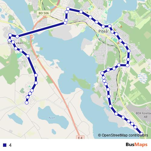 4 bus Line Map