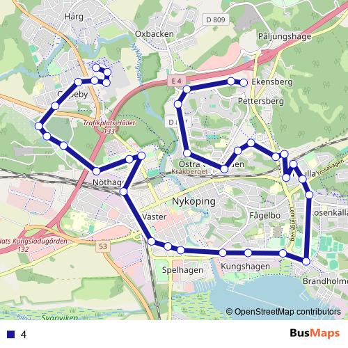 4 bus Line Map
