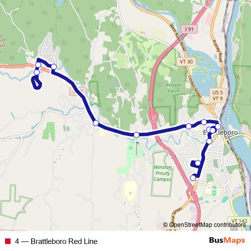 4 bus Line Map