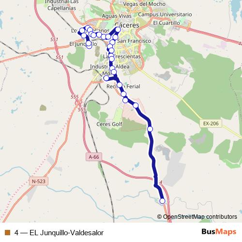 4 bus Line Map