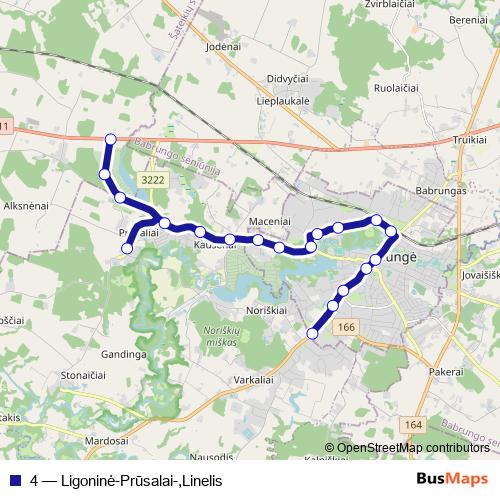 4 bus Line Map