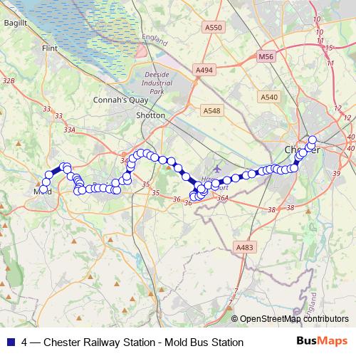 4 bus Line Map