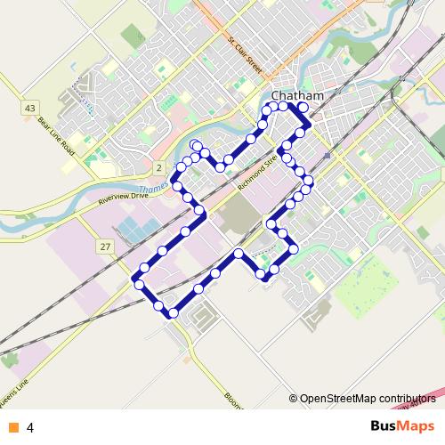 4 bus Line Map