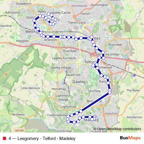 4 bus Line Map