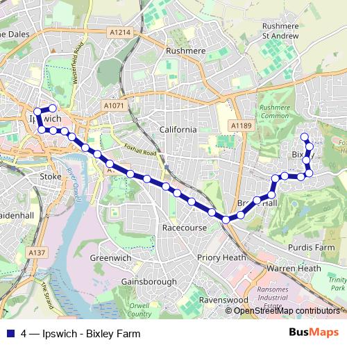 4 bus Line Map