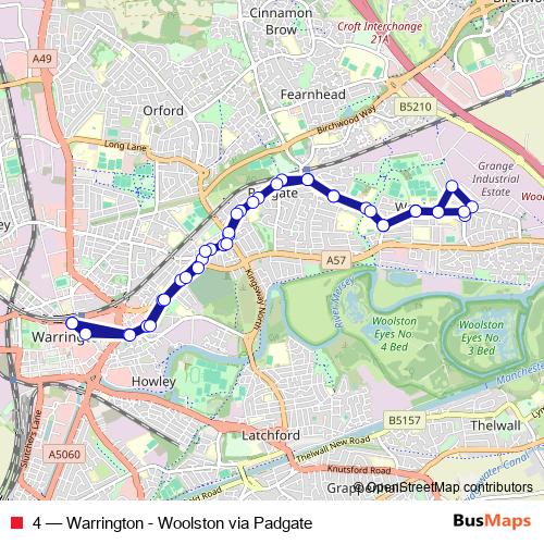 4 bus Line Map