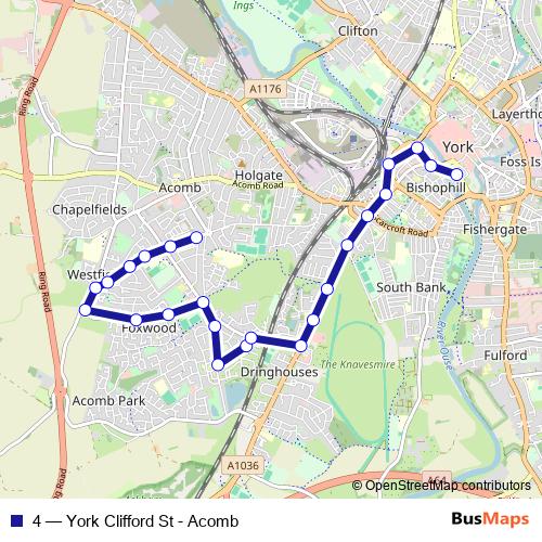 4 bus Line Map