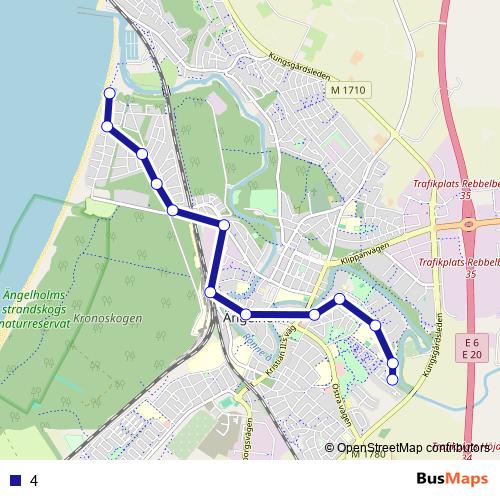 4 bus Line Map
