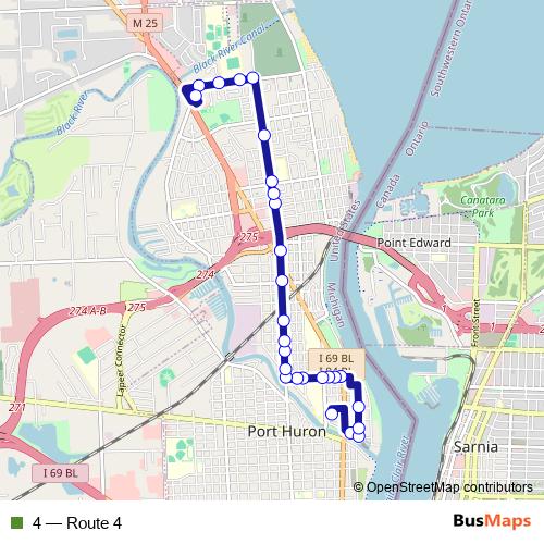 4 bus Line Map