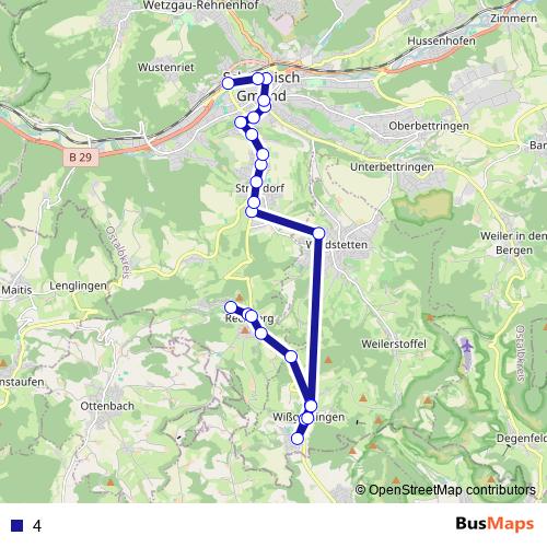 4 bus Line Map
