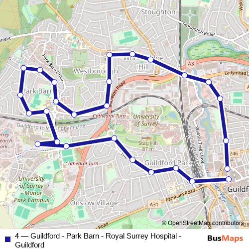 4 bus Line Map