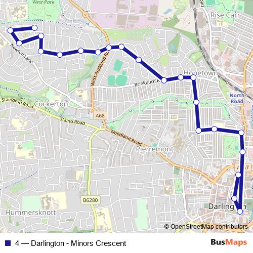 4 bus Line Map